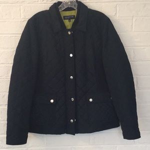 Jones New York navy quilted jacket